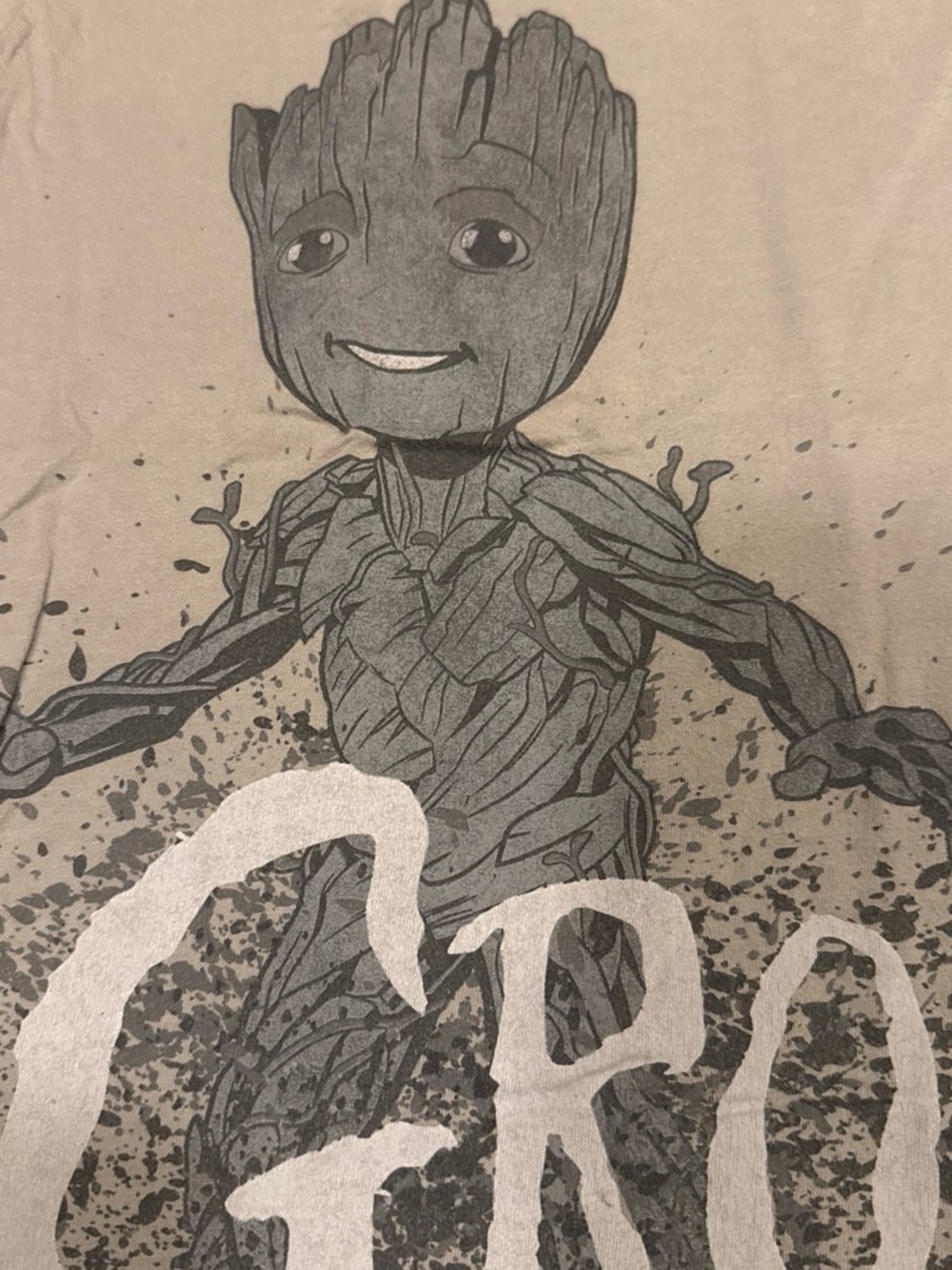 Marvel Kids Beige Groot Graphic Tee